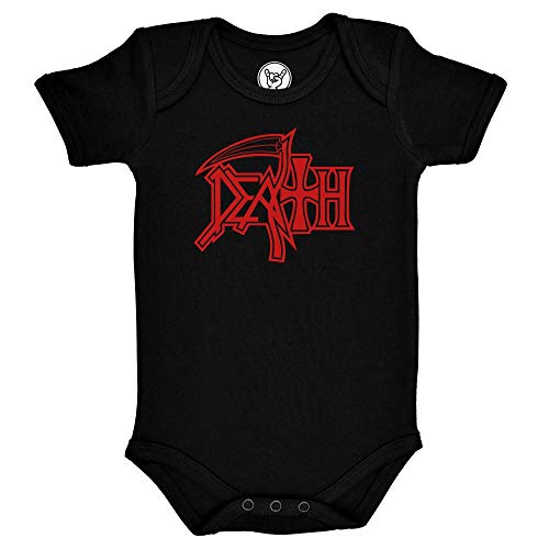 Metal Kids Death (Logo) - Baby Body, schwarz, Größe 80/86 (12-24 Monate), offizielles Band-Merch von Metal Kids