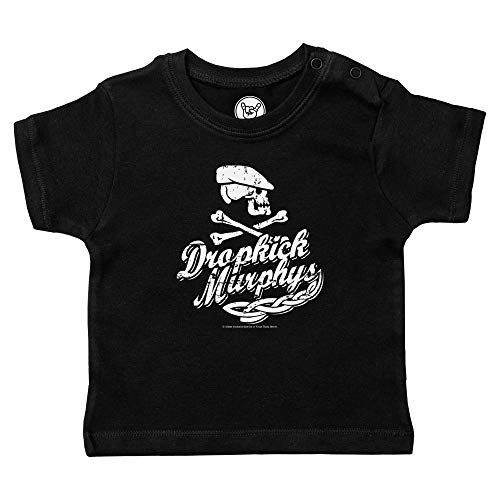Metal Kids Dropkick Murphys (Scally Skull Ship) - Baby T-Shirt, schwarz, Größe 68/74 (6-12 Monate), offizielles Band-Merch von Metal Kids