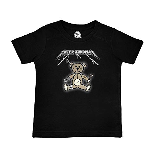 Metal Kids Enter Sandman (Metallica Tribute) - Kinder T-Shirt, schwarz, Größe 104 (4-5 Jahre), 100% Statement von Metal Kids