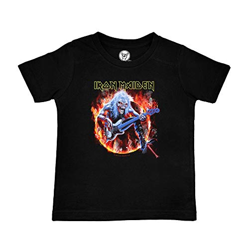 Metal Kids Iron Maiden (Fear Live Flame) - Kinder T-Shirt, schwarz, Größe 164 (13-14 Jahre), offizielles Band-Merch von Metal Kids