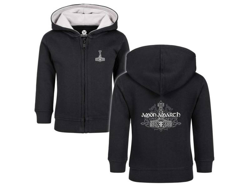 Metal Kids Kapuzensweatjacke mit Amon Amarth (Thors Hammer) Aufdruck für Babys (0–24 M) von Metal Kids