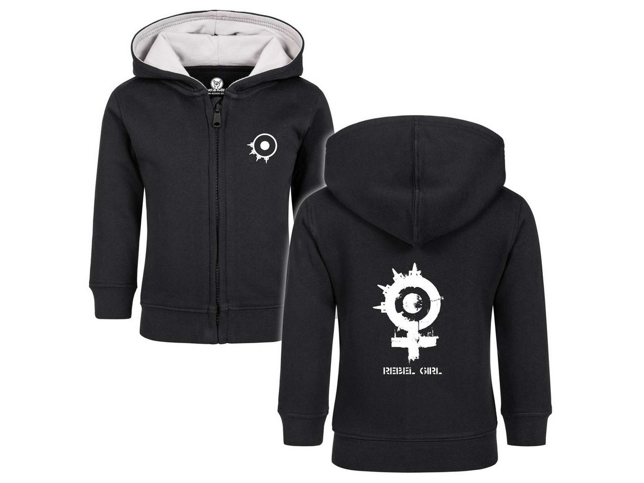 Metal Kids Kapuzensweatjacke mit Arch Enemy (Rebel Girl) Aufdruck für Babys (0–24 M) von Metal Kids