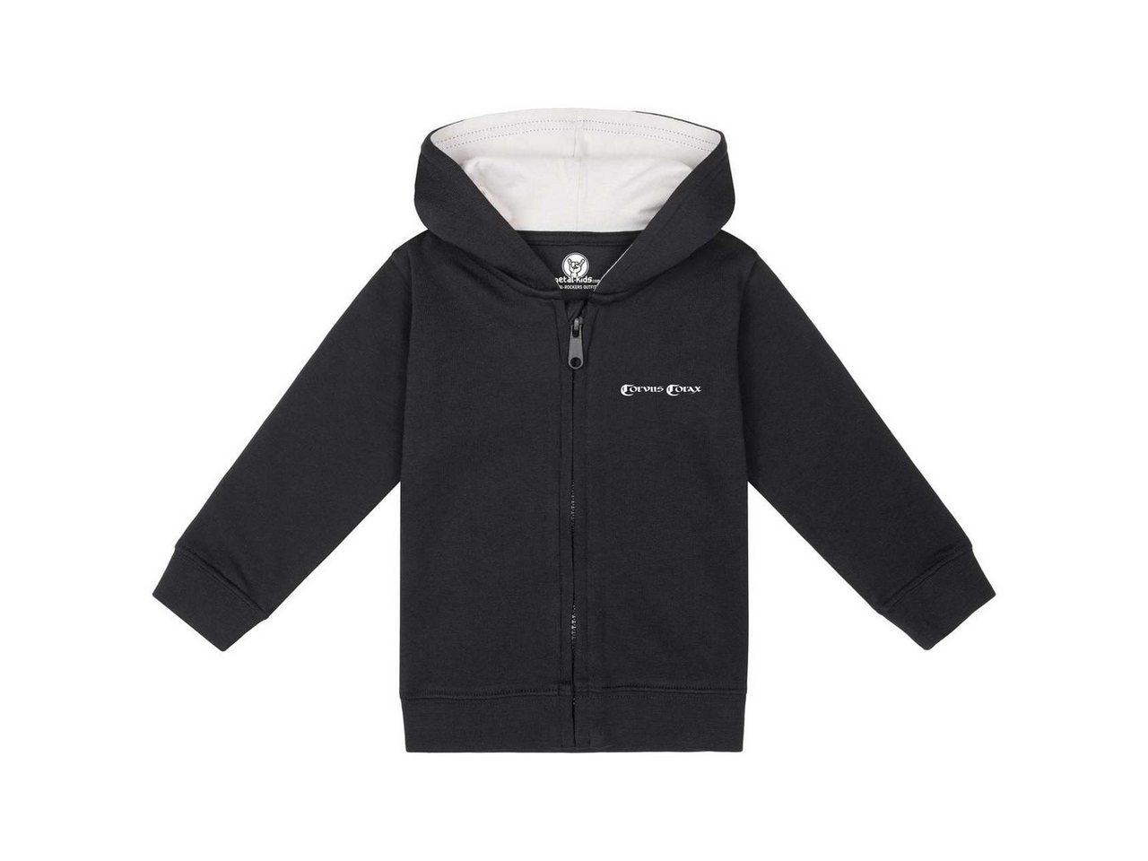 Metal Kids Kapuzensweatjacke mit Corvus Corax (Rabensang) Aufdruck für Babys (0–24 M) von Metal Kids