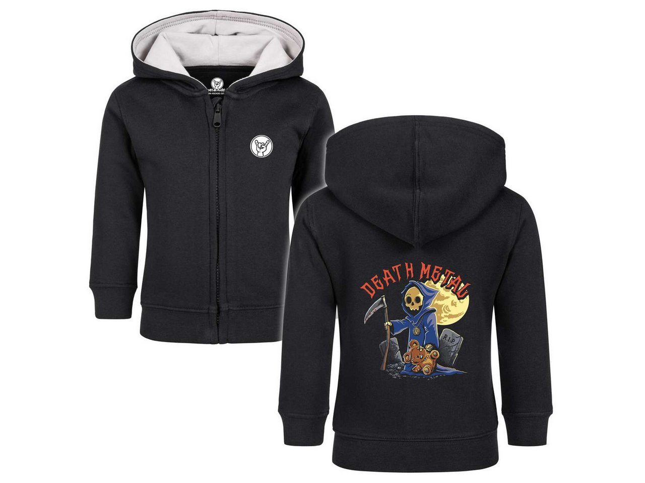 Metal Kids Kapuzensweatjacke mit Death Metal Aufdruck für Babys (0–24 M) von Metal Kids