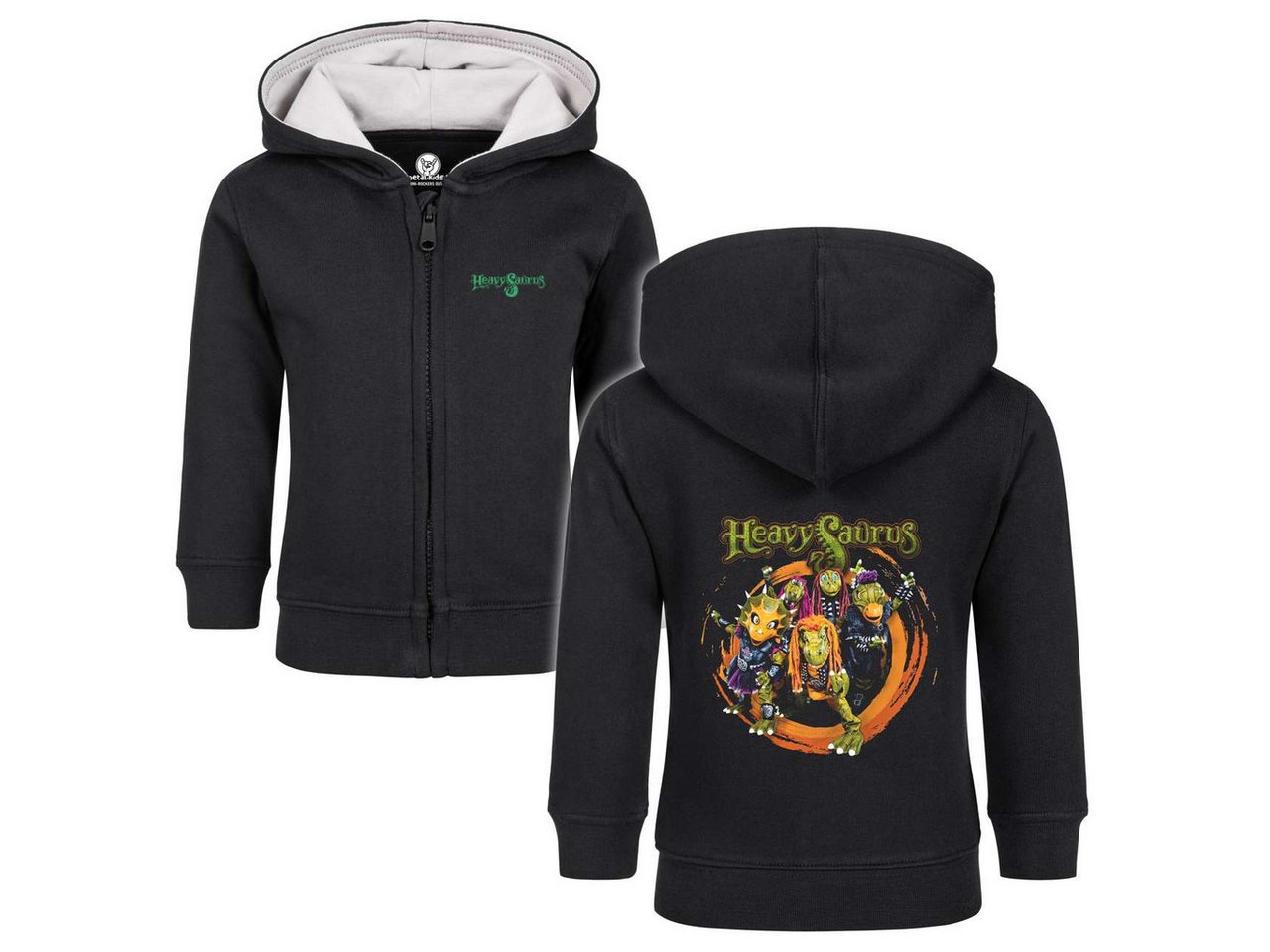Metal Kids Kapuzensweatjacke mit Heavysaurus (Rock 'n Rarr) Aufdruck für Babys (0–24 M) von Metal Kids
