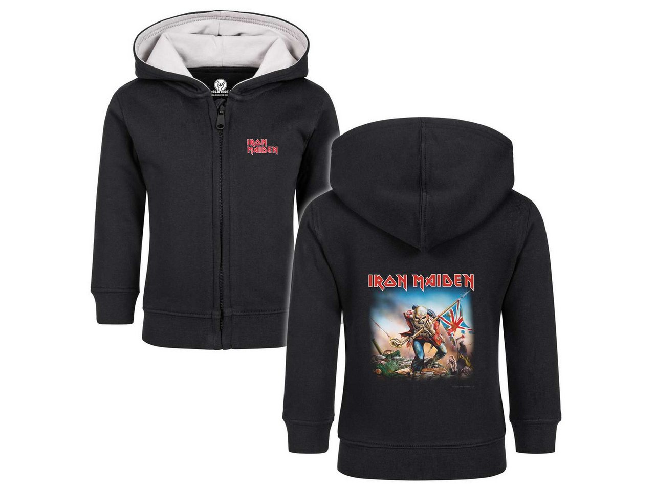 Metal Kids Kapuzensweatjacke mit Iron Maiden (Trooper) Aufdruck für Babys (0–24 M) von Metal Kids