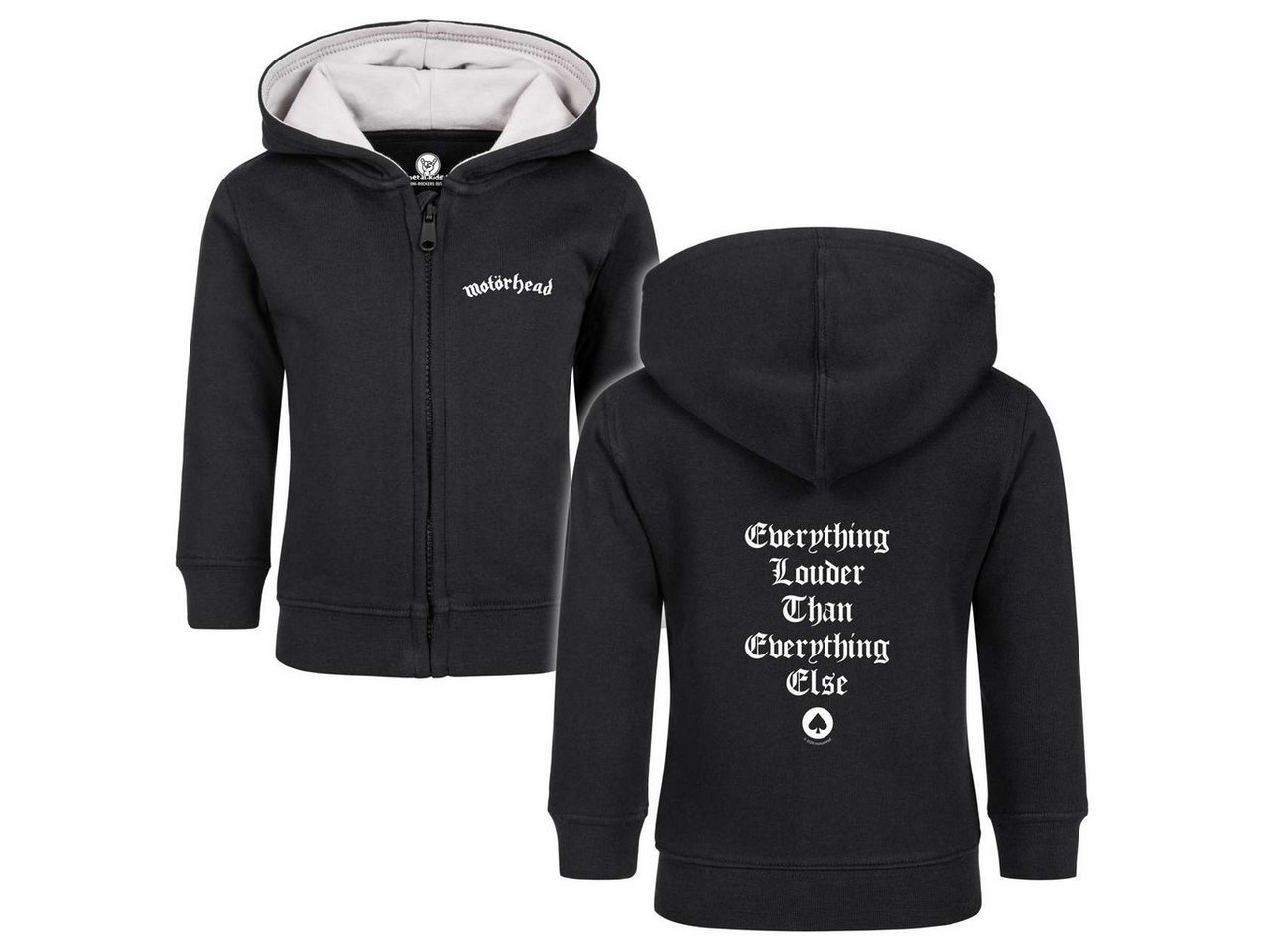 Metal Kids Kapuzensweatjacke mit Motörhead (Everything Louder) Aufdruck für Babys (0–24 M) von Metal Kids