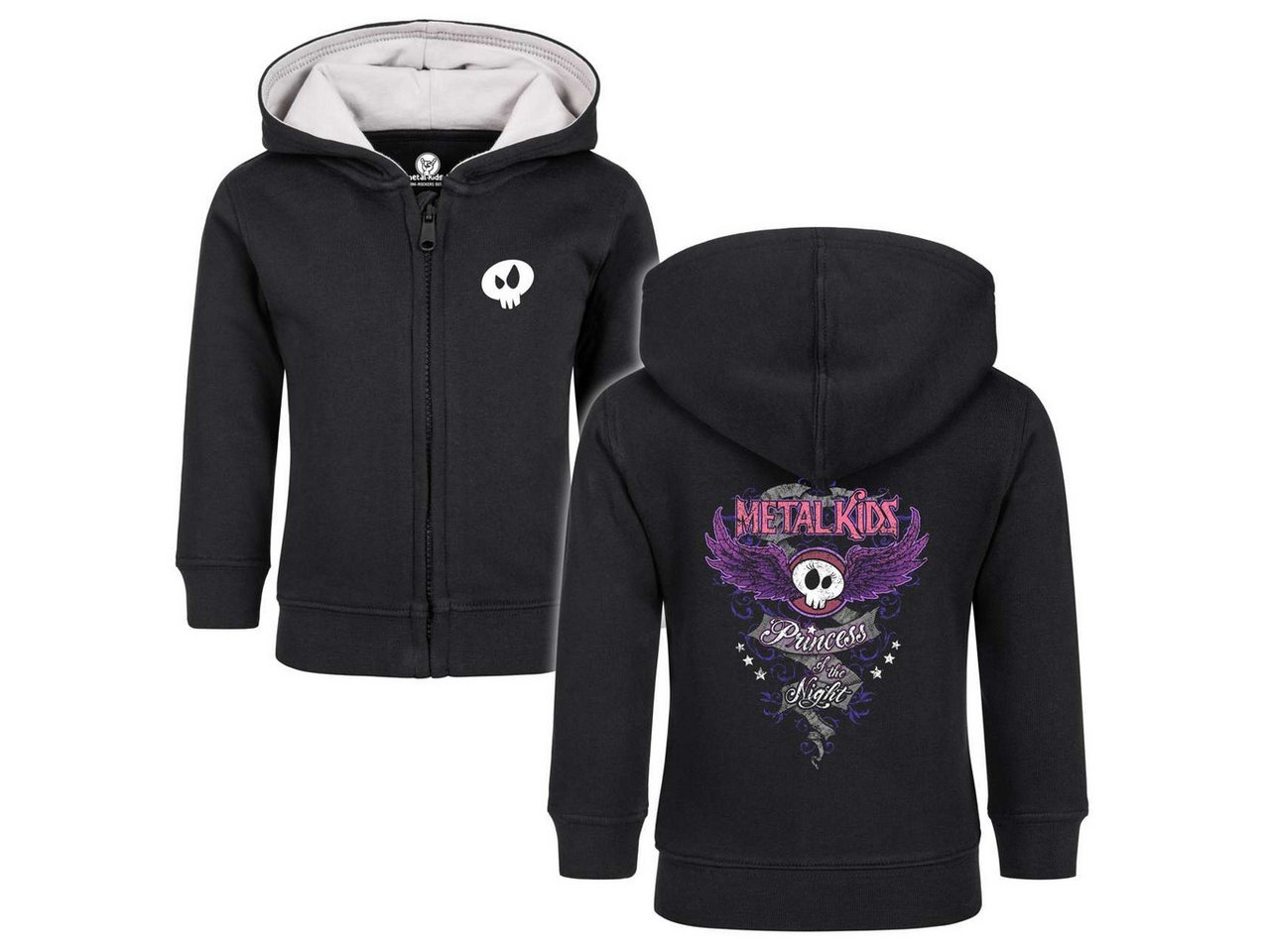 Metal Kids Kapuzensweatjacke mit Princess of the Night Aufdruck für Babys (0–24 M) von Metal Kids