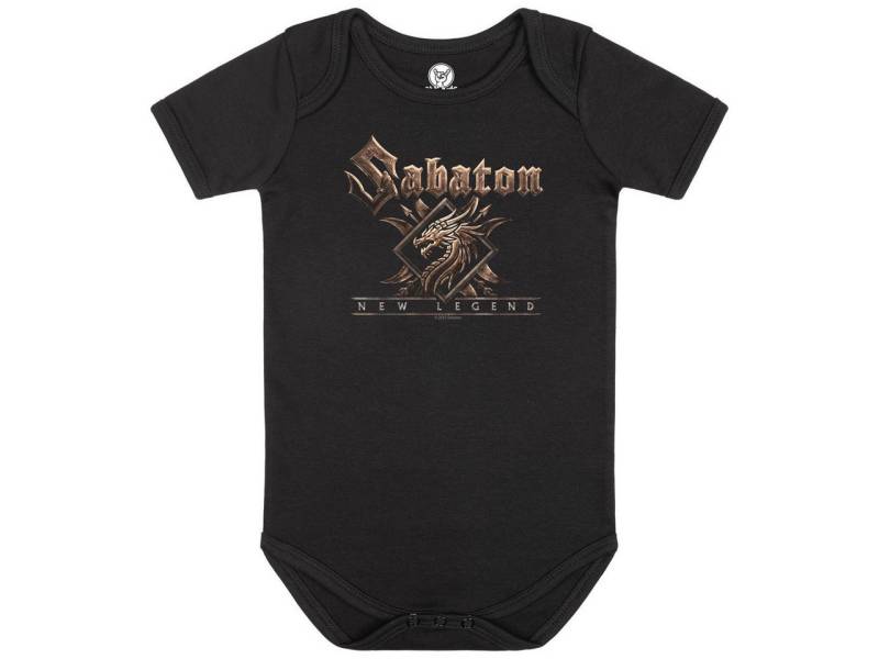 Metal Kids Kurzarmbody mit Sabaton (New Legend) Aufdruck für Babys (0–24 M) von Metal Kids