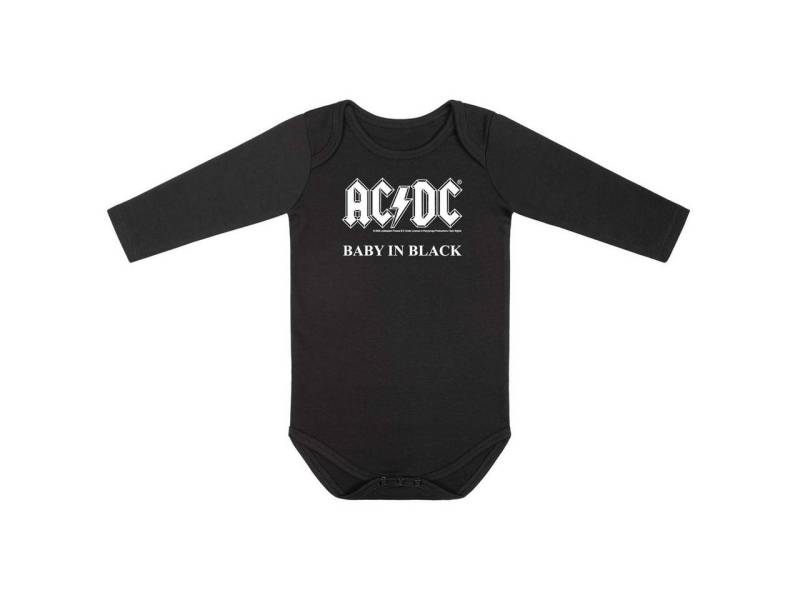 Metal Kids Langarmbody mit AC/DC (Baby in Black) Aufdruck für Babys (0–24 M) von Metal Kids