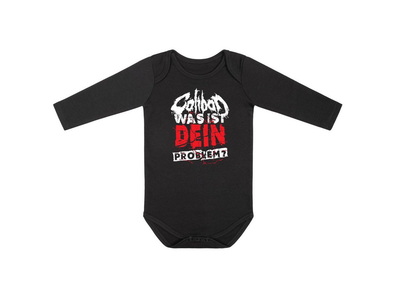 Metal Kids Langarmbody mit Caliban (Was ist dein Problem) Aufdruck für Babys (0–24 M) von Metal Kids