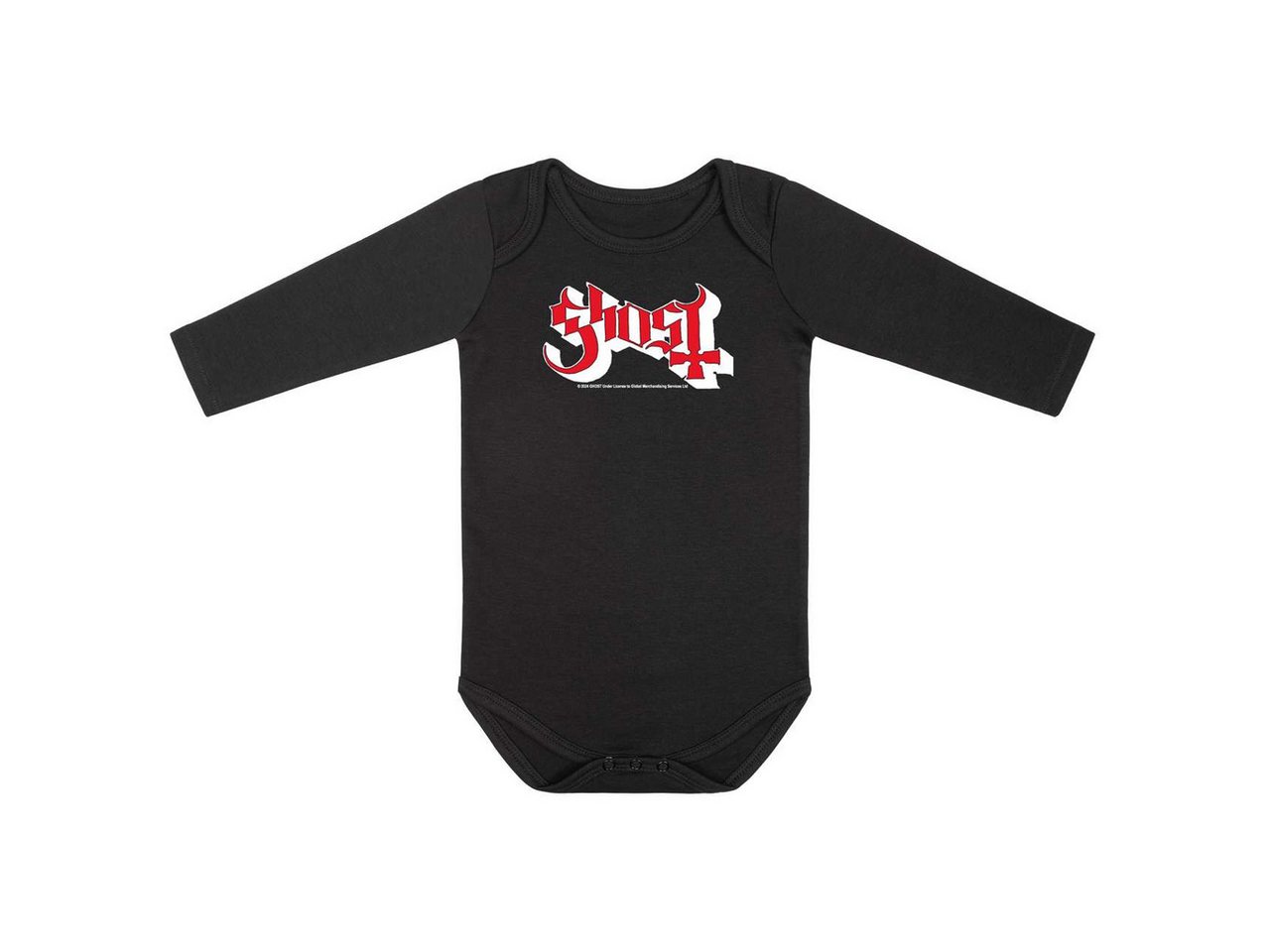 Metal Kids Langarmbody mit Ghost (Logo) Aufdruck für Babys (0–24 M) von Metal Kids