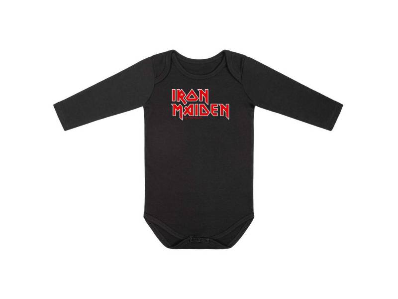 Metal Kids Langarmbody mit Iron Maiden (Logo) Aufdruck für Babys (0–24 M) von Metal Kids