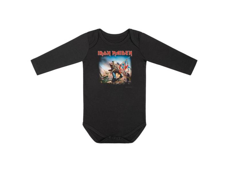 Metal Kids Langarmbody mit Iron Maiden (Trooper) Aufdruck für Babys (0–24 M) von Metal Kids