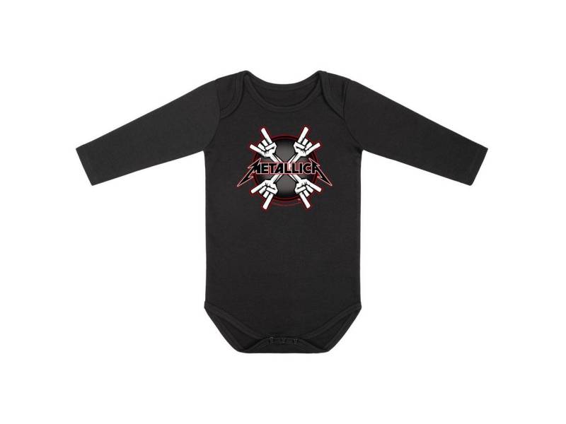 Metal Kids Langarmbody mit Metallica (Crosshorns) Aufdruck für Babys (0–24 M) von Metal Kids