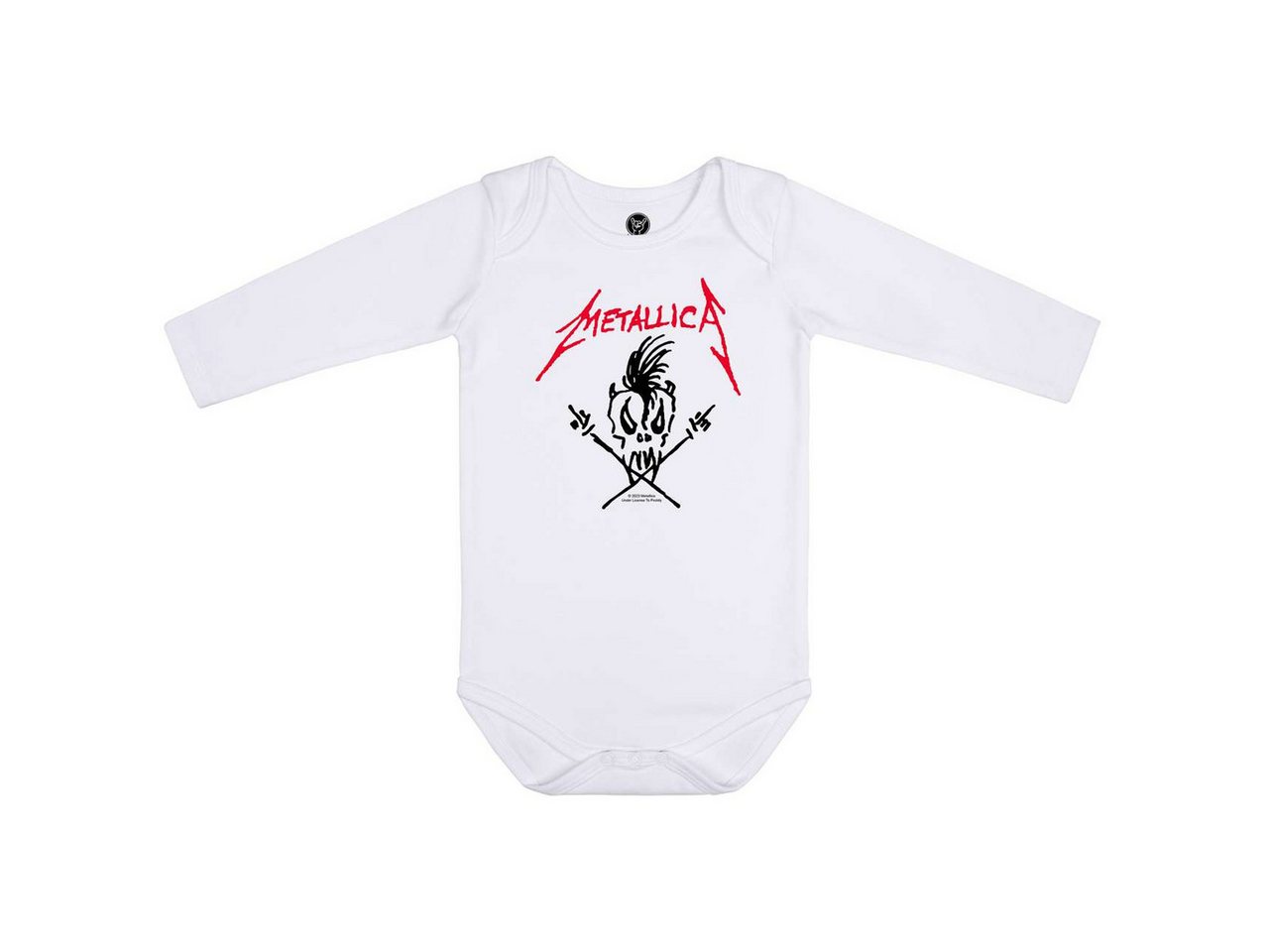 Metal Kids Langarmbody mit Metallica (Scary Guy) Aufdruck für Babys (0–24 M) von Metal Kids
