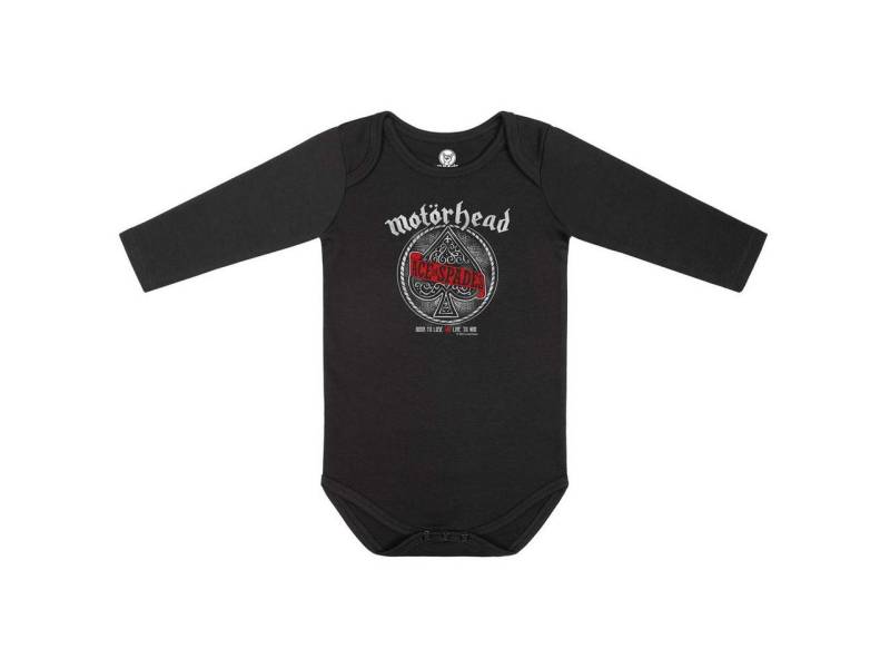 Metal Kids Langarmbody mit Motörhead (Red Banner) Aufdruck für Babys (0–24 M) von Metal Kids