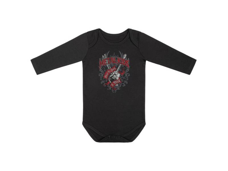 Metal Kids Langarmbody mit Never too young to rock Aufdruck für Babys (0–24 M) von Metal Kids