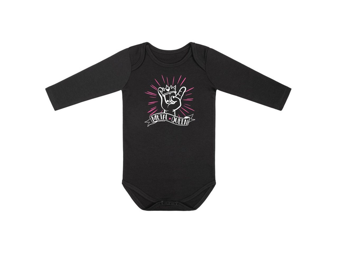Metal Kids Langarmbody mit metal queen Aufdruck für Babys (0–24 M) von Metal Kids