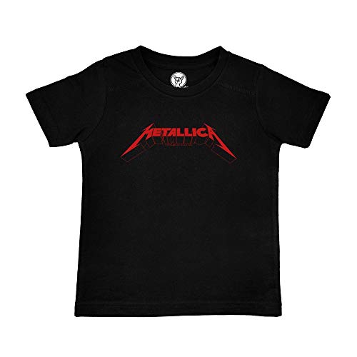 Metal Kids Metallica (Logo) - Kinder T-Shirt, schwarz, Größe 140 (10-11 Jahre), offizielles Band-Merch von Metal Kids