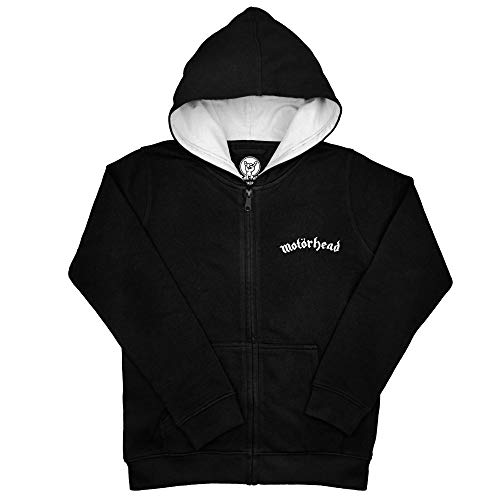 Metal Kids Motörhead (Red Banner) - Kinder Kapuzenjacke, schwarz, Größe 104 (4-5 Jahre), offizielles Band-Merch von Metal Kids