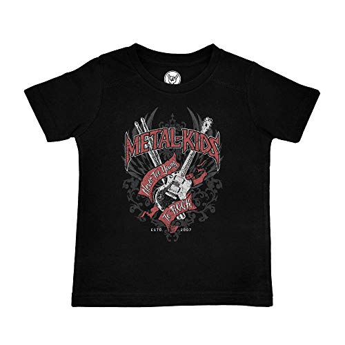 Metal Kids Never Too Young to Rock - Kinder T-Shirt, schwarz, Größe 140 (10-11 Jahre), 100% Statement von Metal Kids