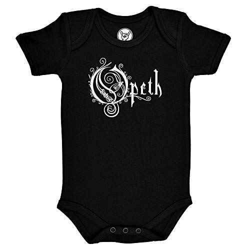 Metal Kids Opeth (Logo) - Baby Body, schwarz, Größe 68/74 (6-12 Monate), offizielles Band-Merch von Metal Kids
