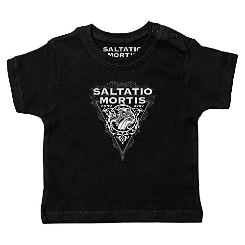 Metal Kids Saltatio Mortis (Dragon Triangle) - Baby T-Shirt, schwarz, Größe 68/74 (6-12 Monate), offizielles Band-Merch von Metal Kids