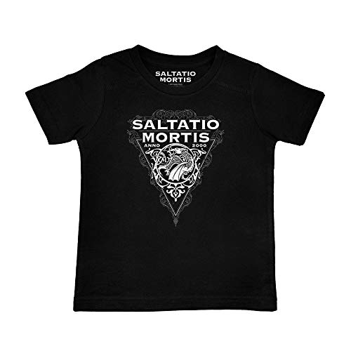 Metal Kids Saltatio Mortis (Dragon Triangle) - Kinder T-Shirt, schwarz, Größe 164 (13-14 Jahre), offizielles Band-Merch von Metal Kids