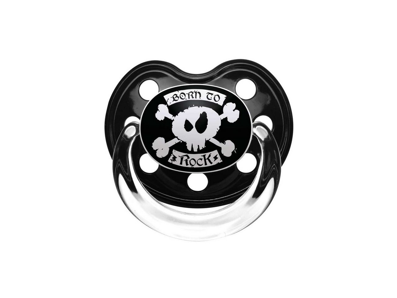 Metal Kids Schnuller mit Born To Rock Aufdruck für Babys, BPA frei von Metal Kids