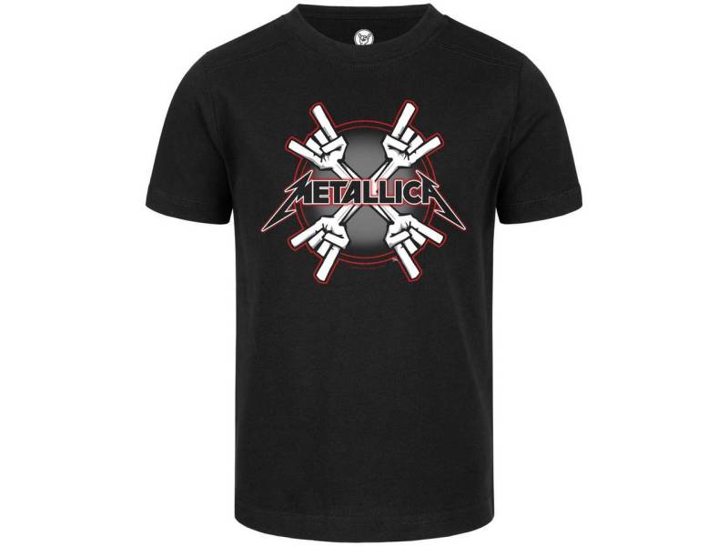 Metal Kids T-Shirt mit Metallica (Crosshorns) Aufdruck für Kinder (2–14 J) von Metal Kids