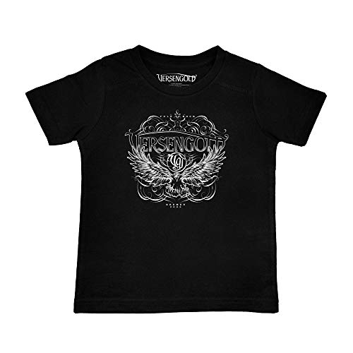 Metal Kids Versengold (Rabe) - Kinder T-Shirt, schwarz, Größe 104 (4-5 Jahre), offizielles Band-Merch von Metal Kids