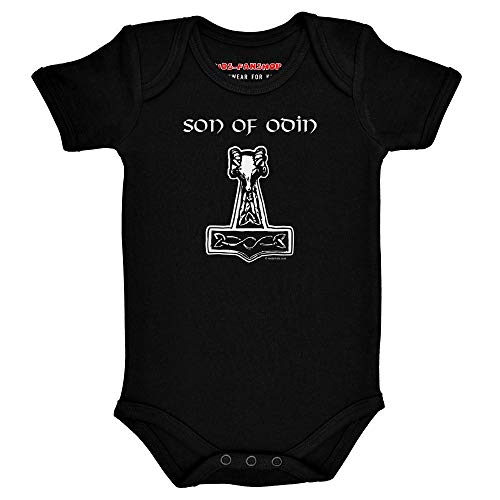 Metal Kids Son of Odin - Baby Body, schwarz, Größe 56/62 (0-6 Monate), 100% Fun von Metal Kids
