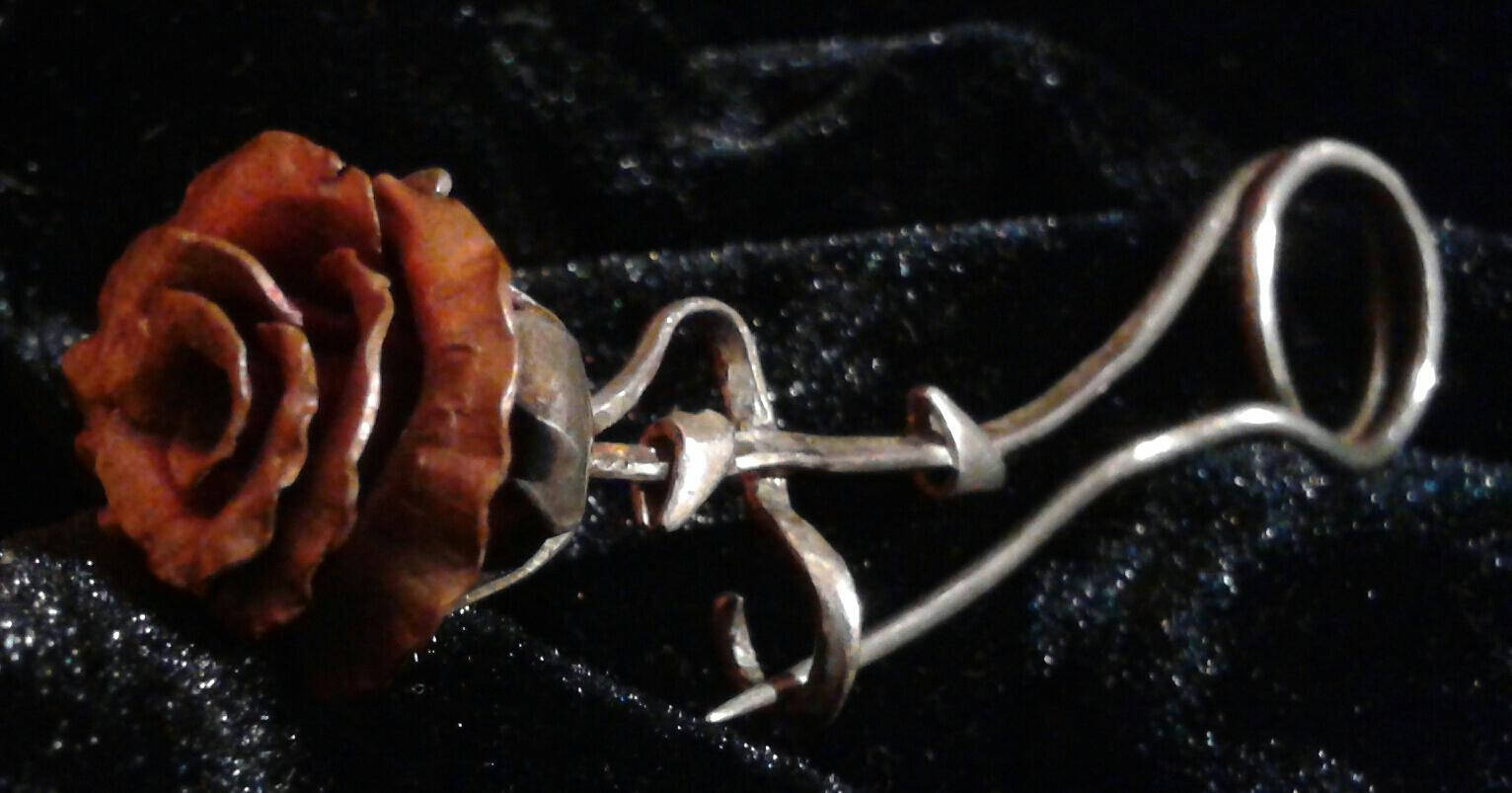 Handgemachte Kupfer Rose Mit Sterling Silber Stem Brosche Oder Hutnadel Handgemachte Kupfer Rose Mit Sterling Silber Stem Brosche Oder Hutnadel von MetalAndPestle