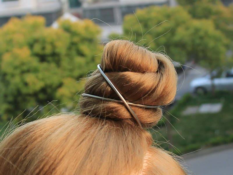 Silber Haarspange Haarspange, Kleine Haare Bun Halter Für Dünnes Haar, Sterling Haar Ring, Haar-Accessoires, Frauen Geschenk von MetalArtSpace