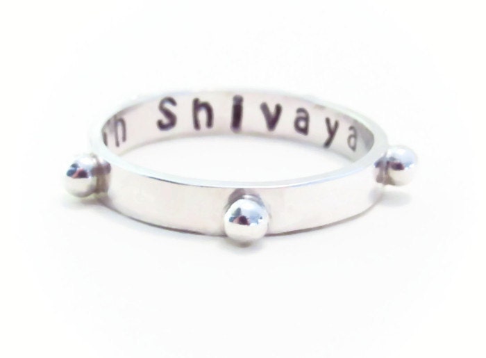 Japa Ring, Gemischte Metallring, Mantra Repitition Meditation Yogic Gebetsring, Stapelring, Rosenkranzring, Fidget Ring von MetalHeartByRenee