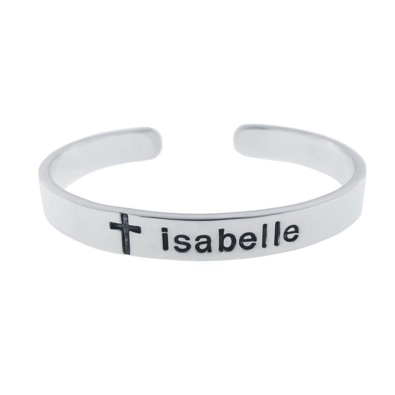 Baby Manschette Armband Sterling Silber Personalisiert - Geschenk Für Kleinkind Neue Mama Schmuck Namen Geburtsdatum Benutzerdefinierte Handgefertigt von MetalPressions