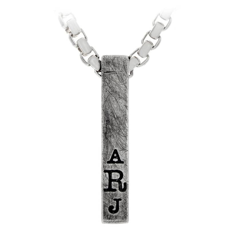 Herren Personalisierte Silber Bar Halskette | Anhänger Mit Gravur Einzigartiges Geschenk Für Ihn von MetalPressions