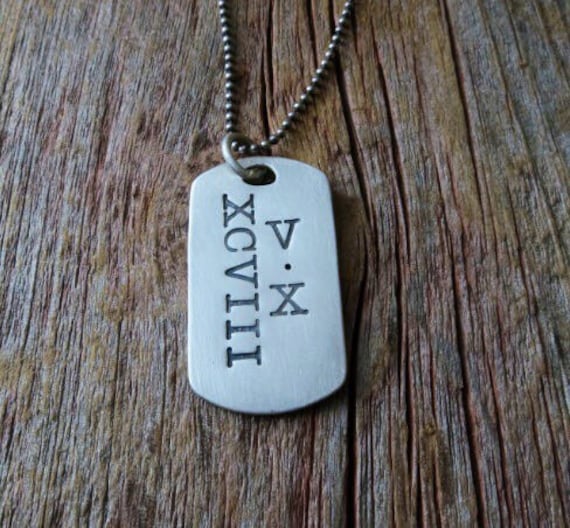 sterling Silber Dog Tag Anhänger Individuelle Zitat Phrase Unisex Schmuck Personalisierte Gravierte Handwerker Handgefertigte Feine Designer Mode von MetalPressions