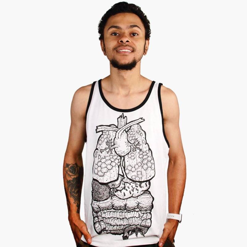 Color-Me Anatomy - Weiß | Schwarz Trim Unisex Tank von MetalTheBrand