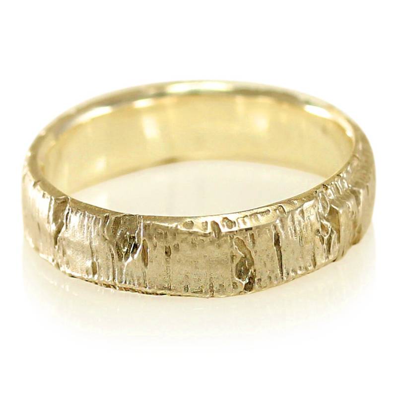 Gelbgold Espe Baumrinde Zweig Ring Für Männer Oder Frauen - Unisex Ehering Jahrestag Geschenk Sie Ihn von MetalWendler