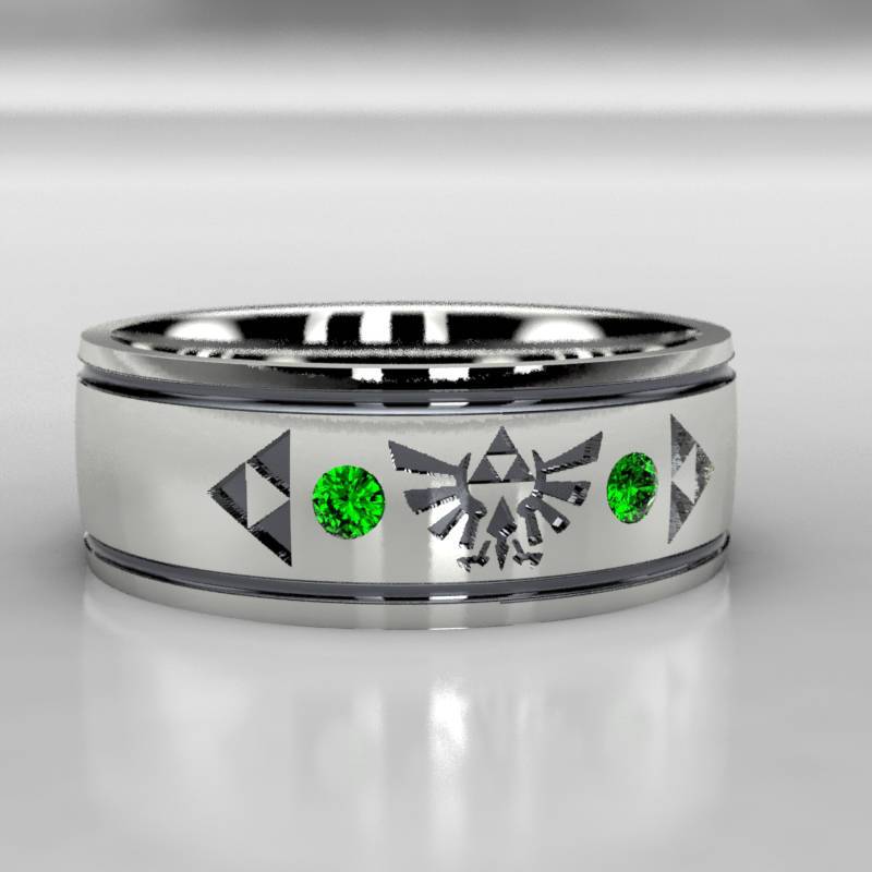 Legend Of Zelda Smaragd Ring, Unisex Ehering von MetalWendler