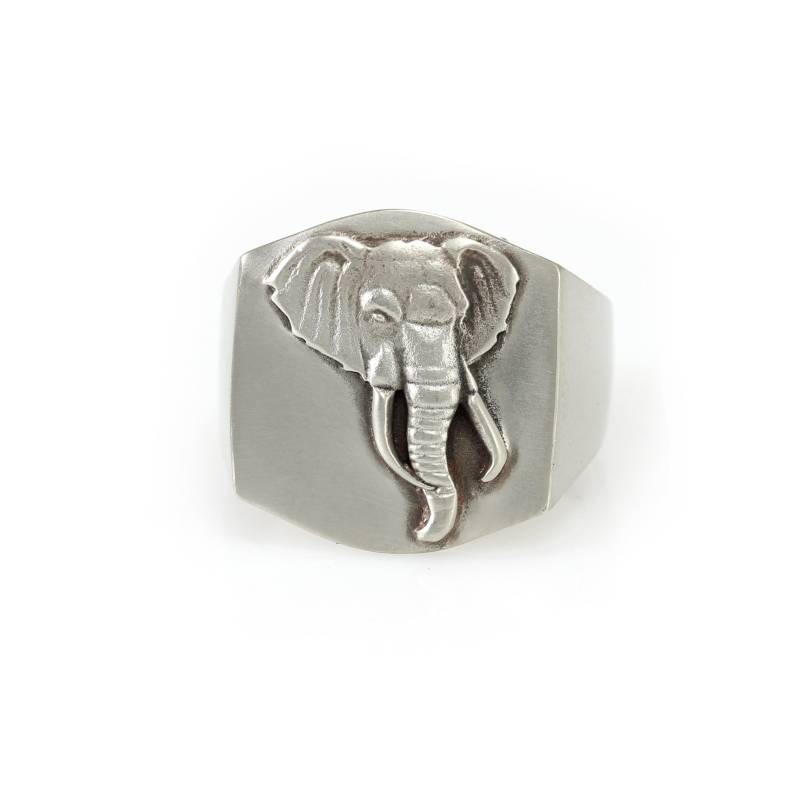 Silber Oder Gold Elefant Siegelring - Tierring Herren Tier Statement Bikerring Geschenk Für Sie Ihn von MetalWendler
