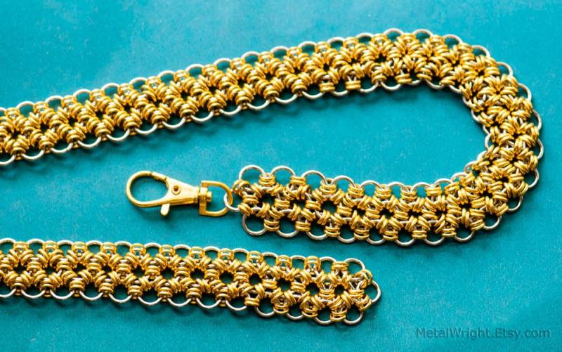 Edelstahl Und Gold Kettenhemd Gürtel von MetalWright