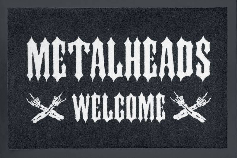Metalheads Welcome  Fußmatte schwarz Metalheads Welcome  Fußmatte schwarz von Metalheads Welcome