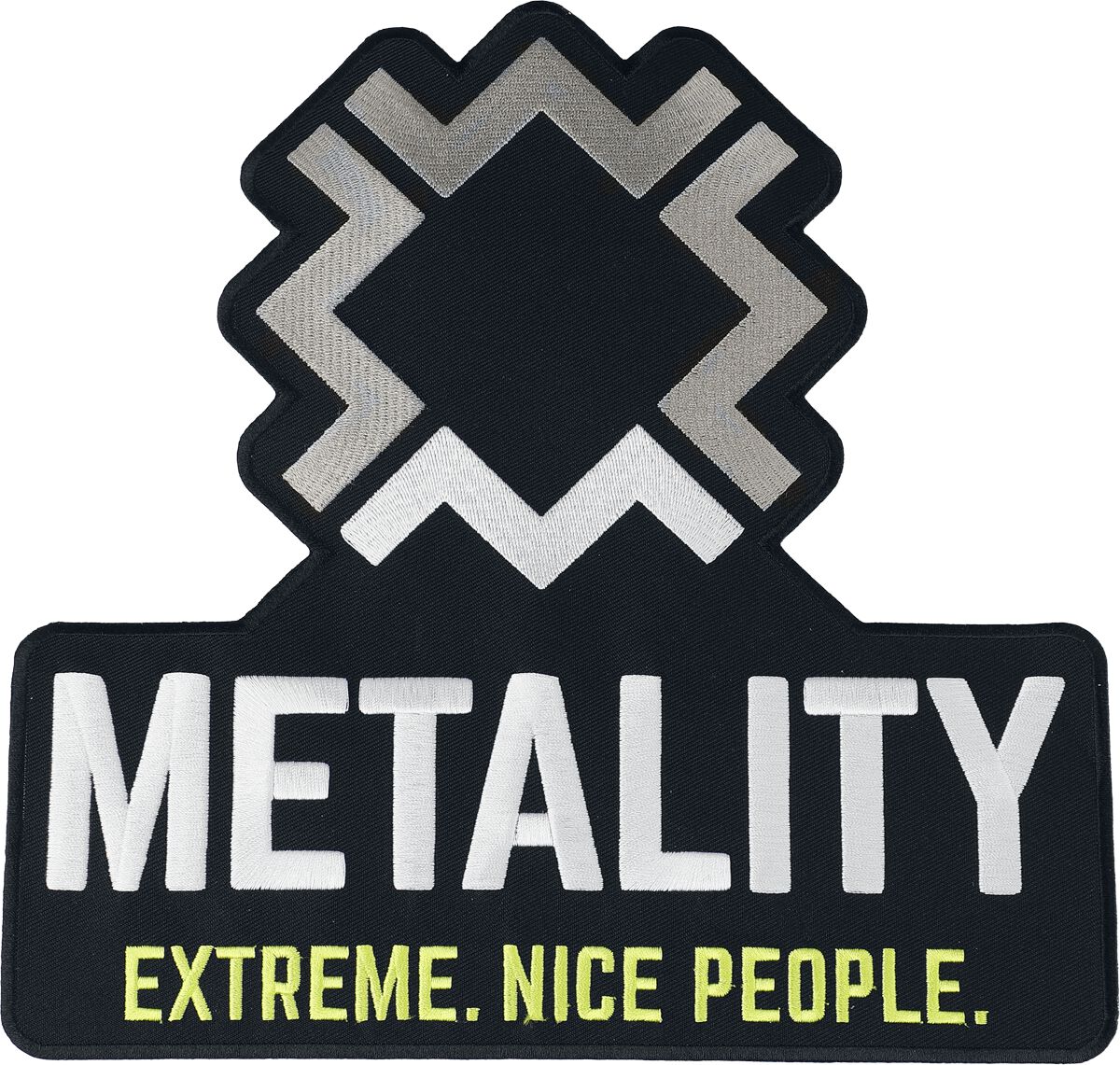 Metality Backpatch, 26 x 26 cm Patch schwarz von Metality