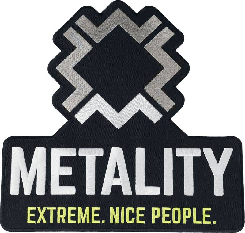 Metality Backpatch, 26 x 26 cm Patch schwarz von Metality