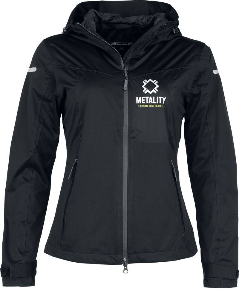 Metality Kapuzenjacke - Damen Allweather Jacket - S bis XXL - für Damen - Größe S - schwarz  - Lizenziertes Merchandise! von Metality