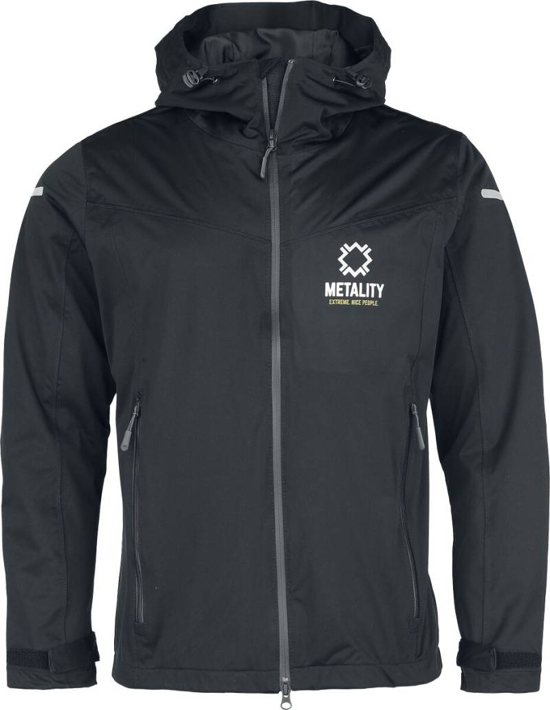Metality Kapuzenjacke - Herren Allweather Jacket - S bis 3XL - für Männer - Größe S - schwarz  - Lizenziertes Merchandise! von Metality