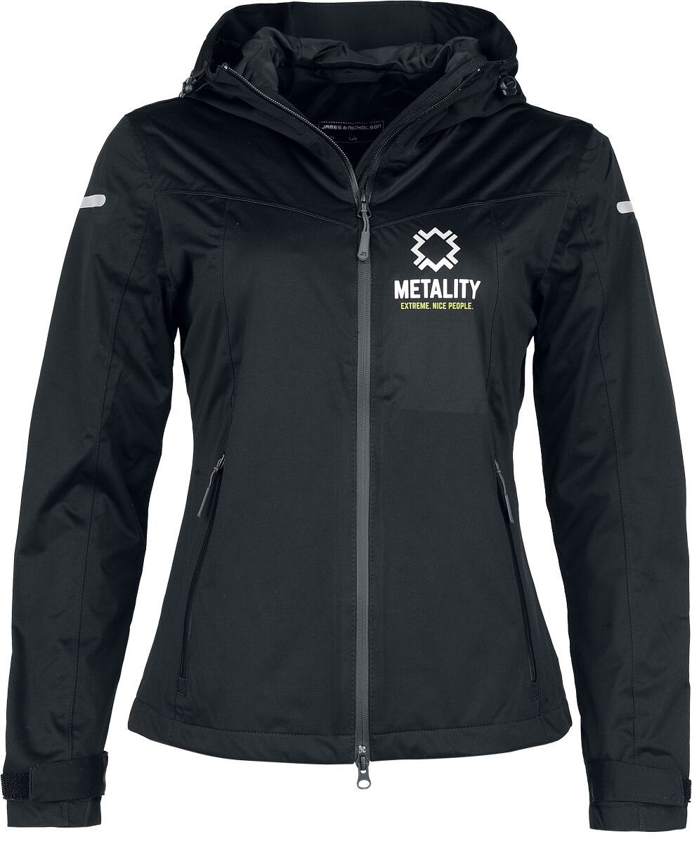 Metality Kapuzenjacke - Damen Allweather Jacket - S bis XXL - für Damen - Größe L - schwarz  - Lizenziertes Merchandise! von Metality